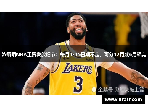 浓眉晒NBA工资发放细节：每月1-15日期不定，可分12月或6月领完